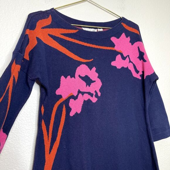 Field Flower Anthropologie Sweater Tunic Dress Small Megara Floral Twee Soft - Picture 5 of 11